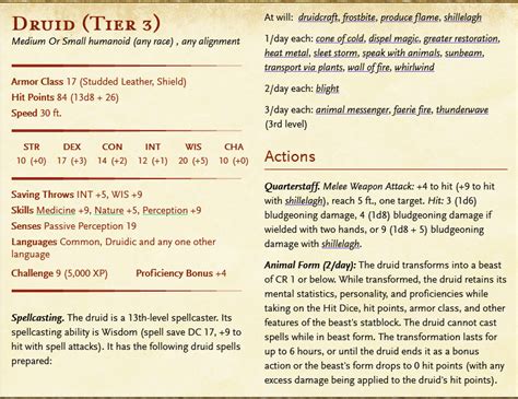 druid hit dice 5e.